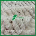 China manufacturer matte sequins embroidery pv velvet fabric for garment